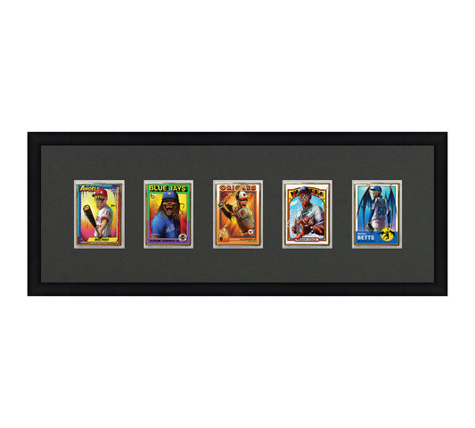 Framed Card Display - 5 Openings for the UltraPro or BCW 1Touch Magnetic Case (35pt)