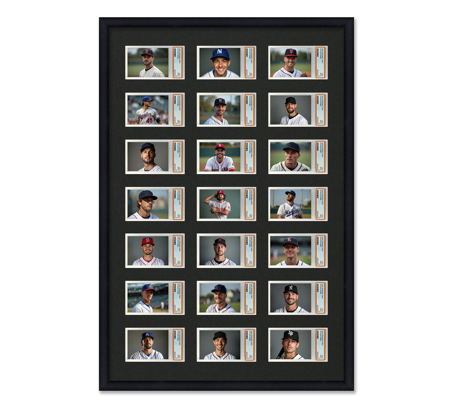 Card Frame Display - 21 Openings for PSA Graded Slabs