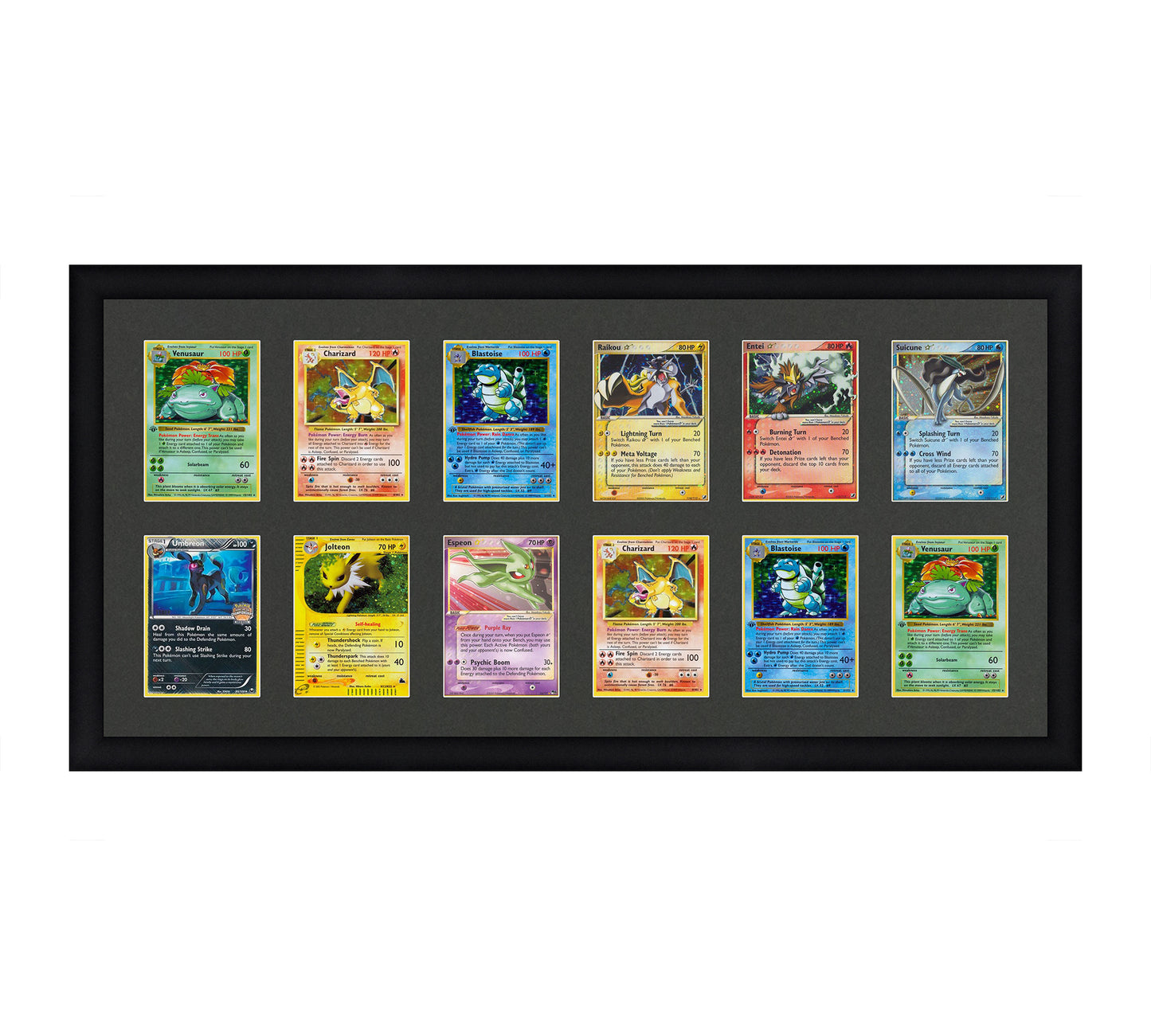 Card Frame Display - 12 Openings for Pokemon, Magic The Gathering, or other Sleeved or Toploader cards