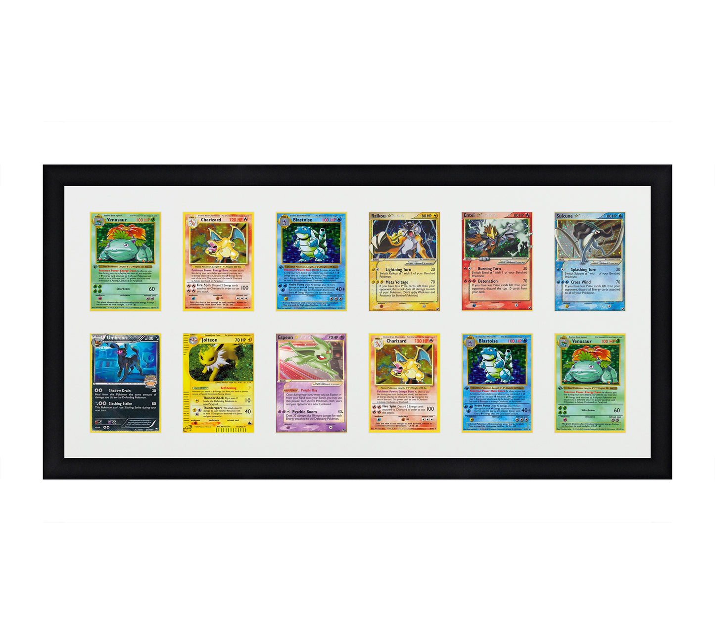 Card Frame Display - 12 Openings for Pokemon, Magic The Gathering, or other Sleeved or Toploader cards