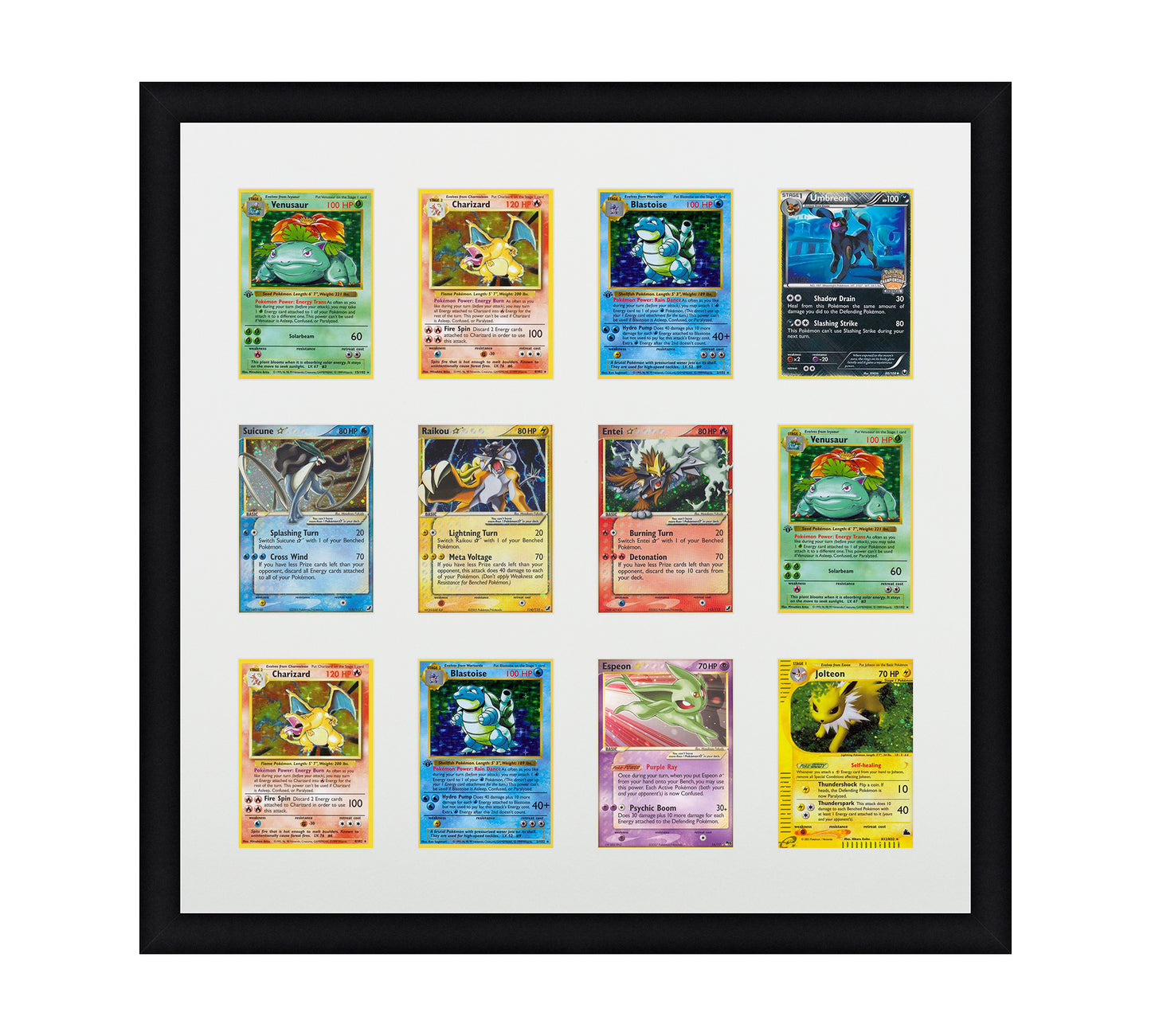 Card Frame Display - 12 Openings for Pokemon, Magic The Gathering, or other Sleeved or Toploader cards