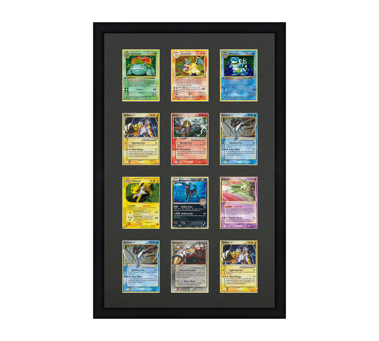 Card Frame Display - 12 Openings for Pokemon, Magic The Gathering, or other Sleeved or Toploader cards