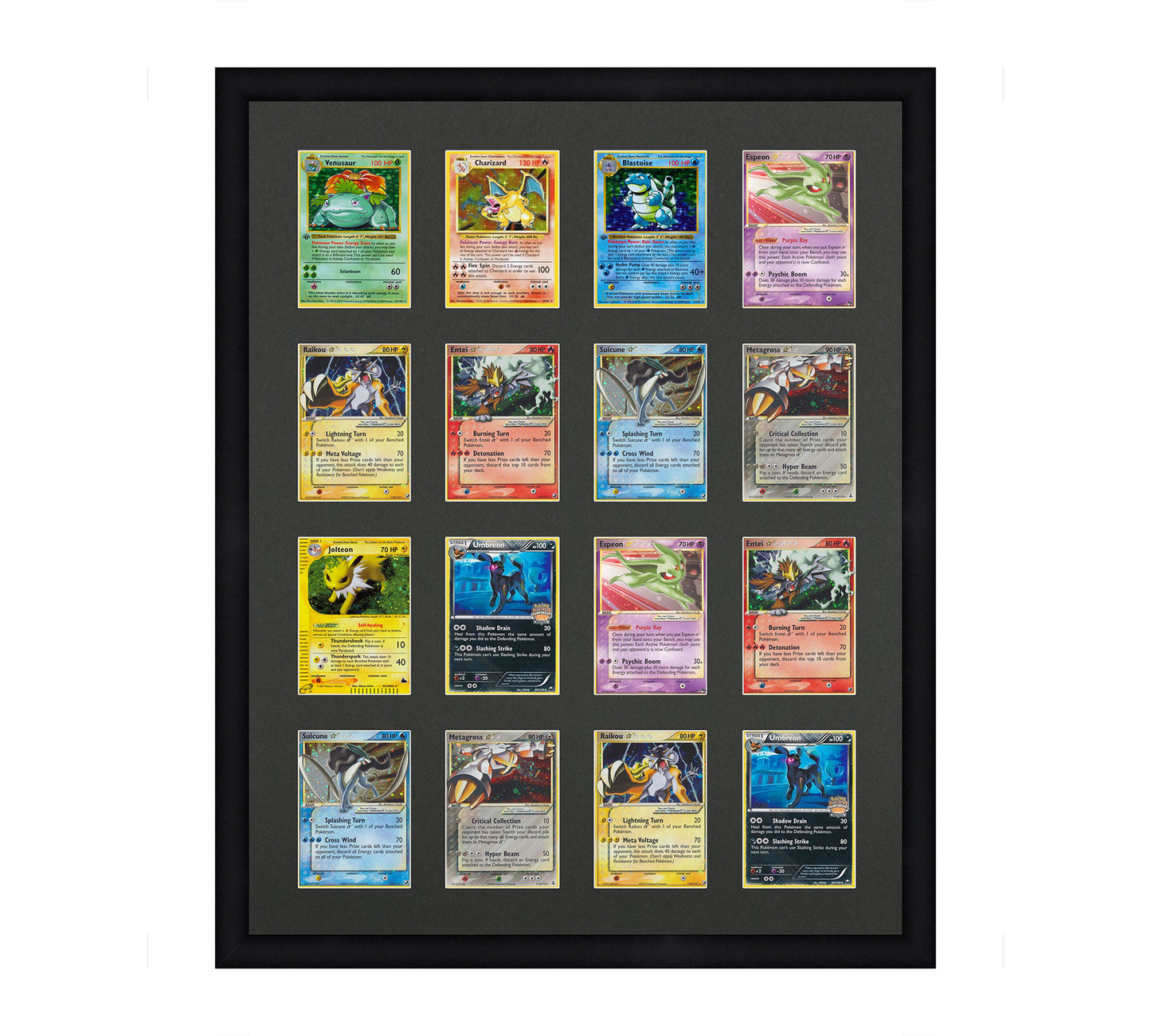 Card Frame Display - 16 Openings for Pokemon, Magic The Gathering, or other Sleeved or Toploader cards