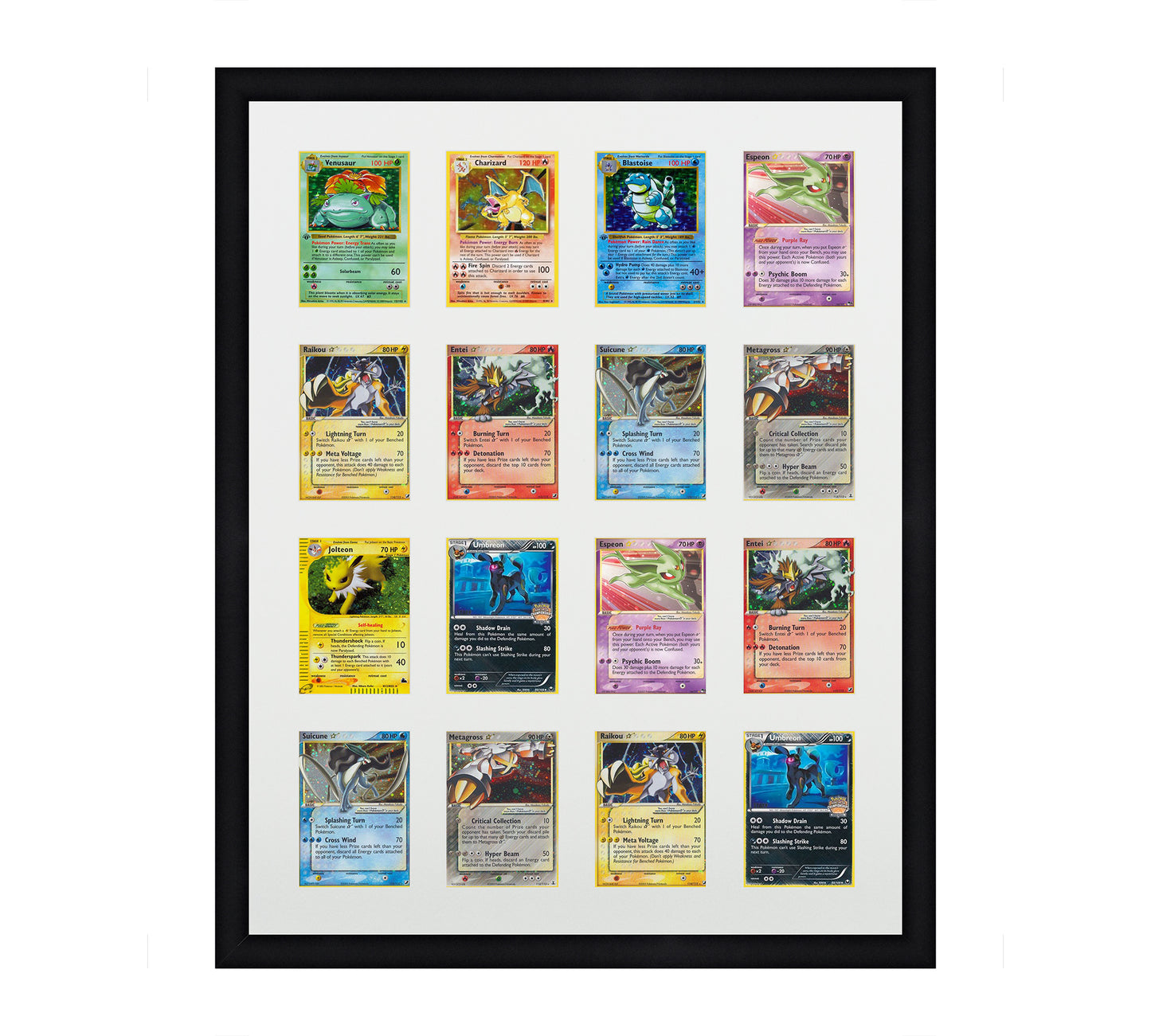 Card Frame Display - 16 Openings for Pokemon, Magic The Gathering, or other Sleeved or Toploader cards