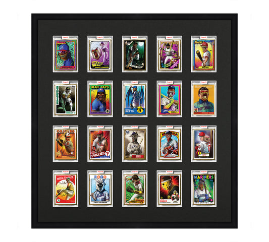 Framed Card Display - 20 Openings for Project 100, Project 70, or Project 2020 Slabs