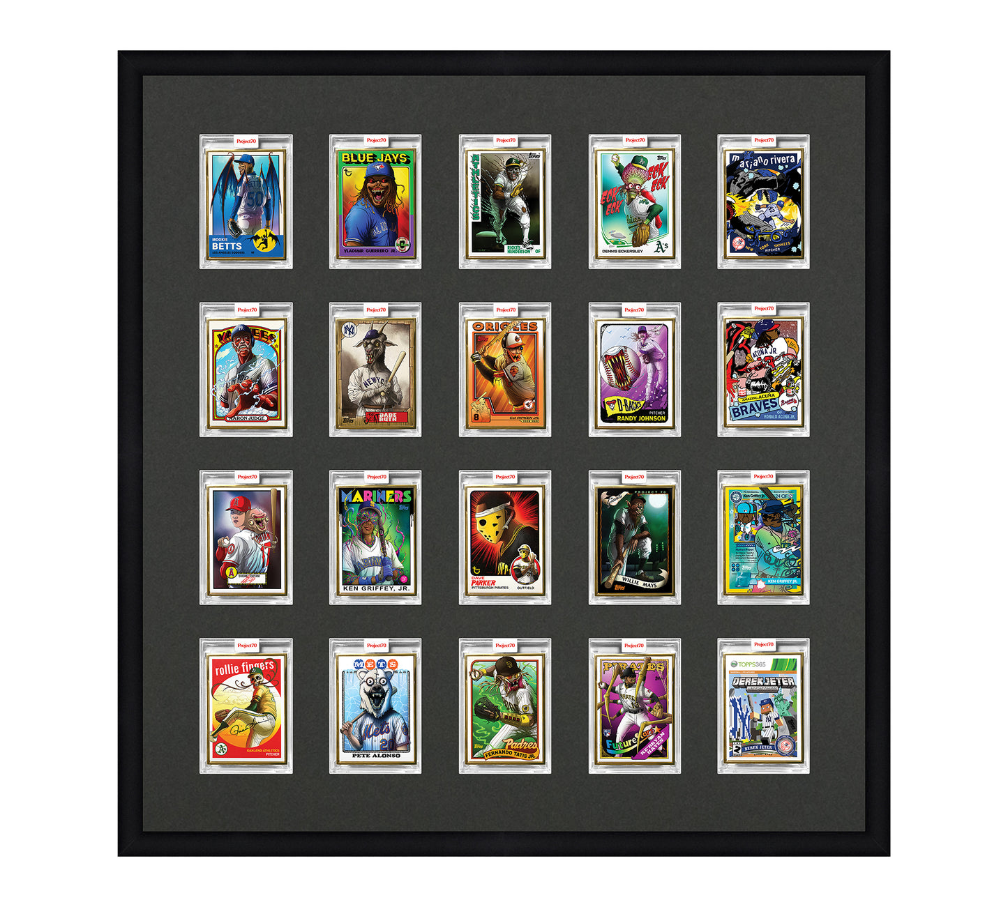 Framed Card Display - 20 Openings for Project 100, Project 70, or Project 2020 Slabs