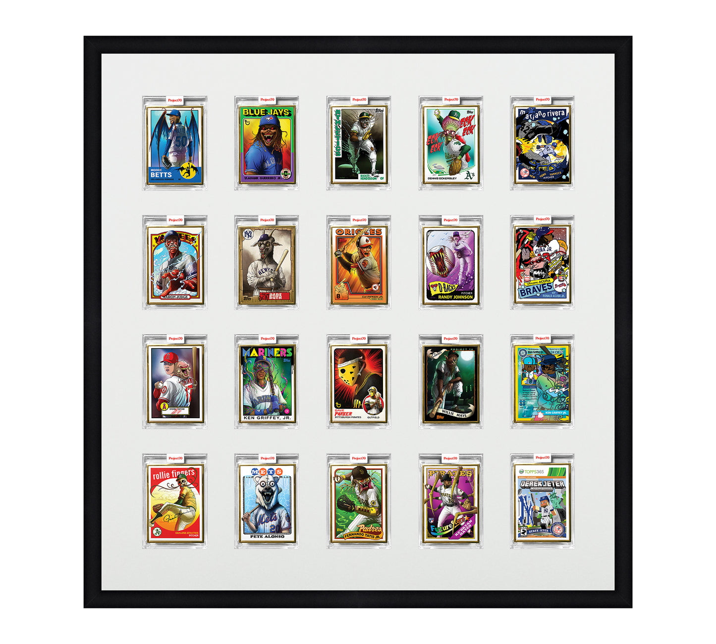 Framed Card Display - 20 Openings for Project 100, Project 70, or Project 2020 Slabs