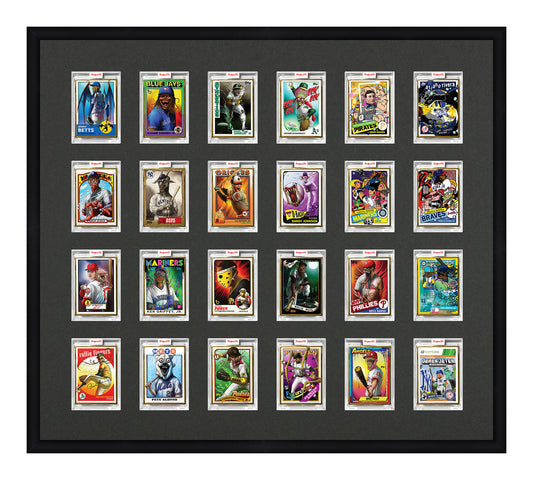 Framed Card Display - 24 Openings for Project 100, Project 70, or Project 2020 Slabs