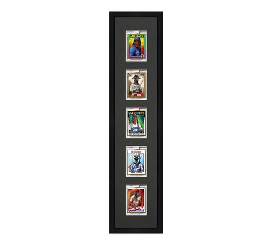 Framed Card Display - 5 Openings for Project 100, Project 70, or Project 2020 Slabs