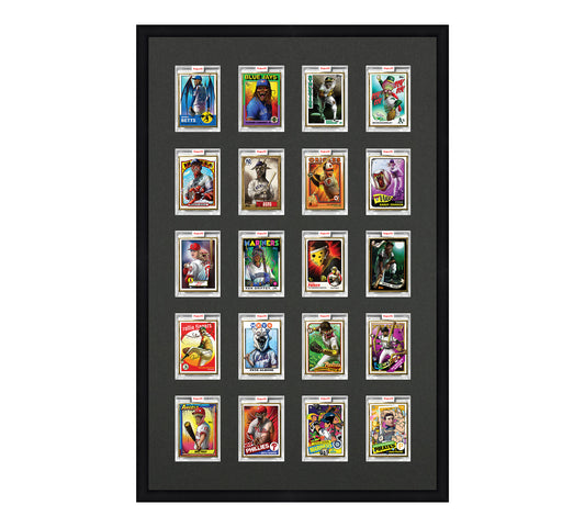 Framed Card Display - 20 Openings for Project 100, Project 70, or Project 2020 Slabs